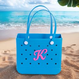 Shoe Parts Accessories Charms For Bogg Bag Letters Rubber Beach Tote Bags With Alphabet Drop Delivery Ot4Uj