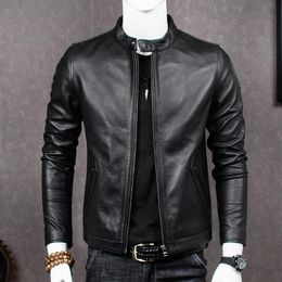 Men's Leather & Faux Leather 2023Genuine Jacket Men Sheepskin Coat for Plus Size Jackets Chaqueta Cuero Hombre222R