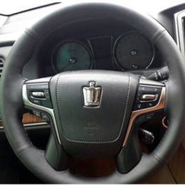 Suitable for Toyota's 05 09 Crown leather hand sewn steering wheel cover, specifically for the 12th generation modification