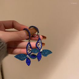 Dangle Earrings YAMEGA Shining Rhinestones Butterfly For Women Statement Delicate Designer Drop Fashion Jewelry Luxury