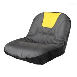 Chair Covers Universal Tractor Seat Cover Padded Comfort Pad 2 Storage Mesh Pocket Lawn Mower Cushion Non Slip Breathable