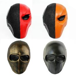 Party Masks Halloween Season Deathstroke Masker Resin Full Face Protective Collection Masquerade Cosplay Kostum Pesta Film Props 230907