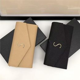 purse Leather wallets coin purses Envelope Women men luxury Designer Zip card holder pocket key pouch passport wallet Shoulder clu1867