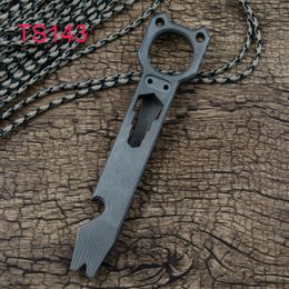 TWOSUN Titanium EDC Crowbar Prybar Multi-tool Outdoor tool Bar Pry camping Bottle Opener TS143204Z