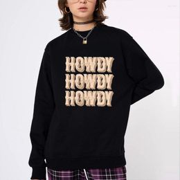 Women's Hoodies Howdy Sweatshirt Western Shirt For Women Unisex Vintage Cowboy Cowgirl Graphic Hoodie Winter Loose Pullover Sweater