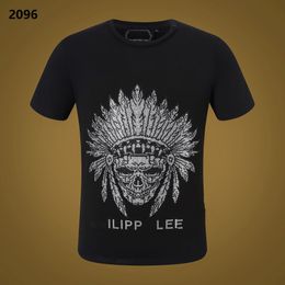 NEW STYLE Phillip Plain Men T Shirts Designer PP Skull Diamond T Shirt Short Sleeve Dollar Brown Bear Brand Tee High Quality Skulls T Shirt Tops SP2096