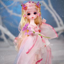 Dolls DBS Dream Fairy 16 BJD custom makeup 28cm Mechanical Joint doll full set with clothes shoes headwear girl DIY 230907