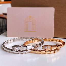 Snake bracelet gold silver bangles for men women designers classic bracelets jewelry wedding birthday gift with high quality2894