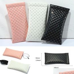 Sunglasses Cases 1Pcs Fashionable Bag Pu Leather Glass Pouch Mobile Phone Wallet Storege Portable Glasses 221119 Drop Delivery Fashion Dhcif