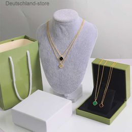 Pendant Necklaces Fashion Mini Necklace Designer Women's Jewelry Fritillaria Clover Design Gold 4 Color Elegant Temperamental Q230908