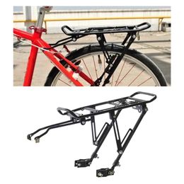 Bike Handlebars Components Mountain Rear Rack 55lbs Aluminium Bracket Back Seat Shelf Panniers Bicycle for Cycling MTB 230907