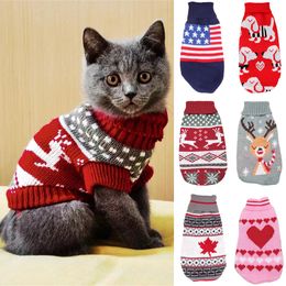 Cat Costumes Cute Cat Sweater Costume Winter Warm Pet Clothes for Cats Katten Sphynx Pullover Mascotas Clothing Gatos Products for Animals 230908