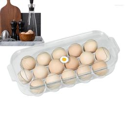 Storage Bottles Refrigerator Egg Dispenser Space Saving Container Stackable Organizer Transparent Tray With Lid For