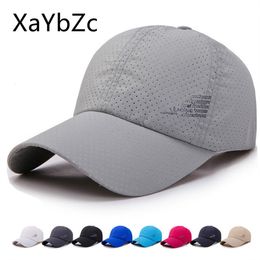 Ball Caps Quickdrying Womens Mens Golf Fishing Hat Summer Outdoor Sun Adjustable Unisex Baseball Cap 230907