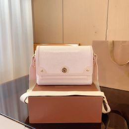 2023 Designer Bag Triomphe Bags Smooth Cowhide Women Teen Handbag Shiny Calfskin White 25cm Golden Chain Cross Body Shopping Bags Lady Wallet