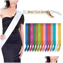 Party Decoration Diy Blank Sashes Shoder Strap For Lady Hen Celebration Satin Sash Bachelorette Get Together Supplies Drop D Dhgarden Dh7Qa