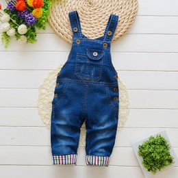 Rompers DIIMUU Infant Boys Jeans Trousers Long Pants Solid Toddler Kids Baby Overalls Elastic Waist Clothes Bottoms 230907