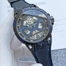 Branded Roger D 46mm Men's Watch Quartz Battery Silica Gel Strap 8 Colours Fashion Watches RD0912206Q