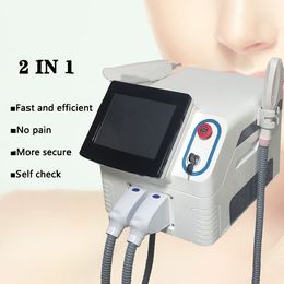 2024 Newest 2 Handles Hair Removal OPT Laser Machine Pico Tattoo/Eyebrows Washing Black Doll Treatment Salon for All Skin Types