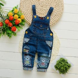 Rompers IENENS Toddler Infant Boy Long Pants Denim Overalls Dungarees Kids Baby Boys Jeans Jumpsuit Clothes Clothing Outfits Trousers 230907