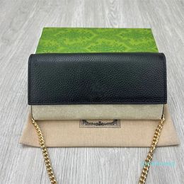 Designer - Leather Chain Wallets Designer Crossbody Bags Women Daily Fashion Covers Purses Solid Coin Purse