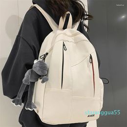 Backpack Fashion Men Women School Female Male Trendy Cool College Bag Travel Girl Boy Solid Colour Book Lady Student