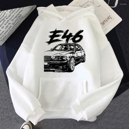 Women's Hoodies 2023 Winter E46 Car Spring/Autumn Women Tops Aesthetic Clothes Fashion Men Sweatshirt Graphic Hoodie Harajuku Sudade