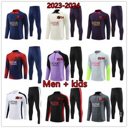 23 24 PSGes tracksuits MBAPPE soccer jerseys ADULT tracksuit 2023 2024 Classic style Paris KIDS Training Suit Long sleeve SERGIO RAMOS VERRATTI ICARDI MAN child size