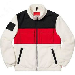 Mens designer color matching warm puffer jacket windbreaker women's zipper woolen jackets fashion white pocket climb sweater 2531
