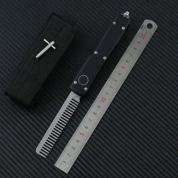 Tactical Beard Comb UT Knife Pocket EDC D2 Blade Aviation Aluminium HandlePrecise CNC Process Custom Tools US Style UTX85