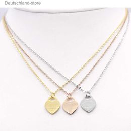 Pendant Necklaces designer gold chain men chains jewlery necklaces women heart pendant link jewelry pendants silver Stainless Steel gift Q230908