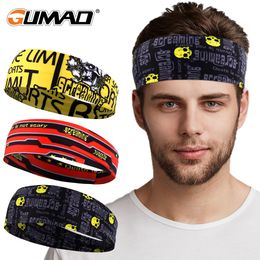 Sweatband Gothic Skull Headband Sweat Bandage Sport Head Hair Band Workout Tennis Fitness Jog Basketball Running Scary Women Men 230907