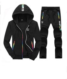 Casual Tracksuit Men Set Autumn Winter Sportswear Suit For Man Clothing Track Suits Men's Hooded Two Pieces Hoodies Sets M-4XL