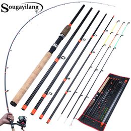 Boat Fishing Rods Sougayilang Feeder Ultralight Carbon Fiber Carp Rod Max Dra 15Kg with L M H Power for Bass Trout Pesca 230907