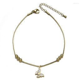 Anklets Cute Anklet For Women Gold Color Butterfly Pendant Ankle Bracelet On Leg Foot Chain Female Beach Jewelry