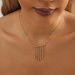 Pendant Necklaces Gold Texture Copper Chain Necklace For Women Personality Temperament Ladies Romantic Prom Jewellery Wholesale