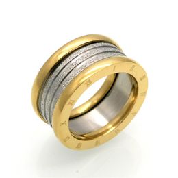 Roman gold Love brand 316L Titanium steel jewelry whole Heart Love Rings for woman wedding ring jewelry gold silver rose color206Q