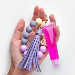 Lip Gloss 15ml Glossy Tassels Key Chain Cute Braceket Charm Natural Kit Base Vegan Clear Lipgloss Customised Make Up Lipstick