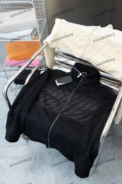 xinxinbuy Men designer Hoodie Sweatshirt 23ss Panelled Double letter printing roma long sleeve women black white M-2XL