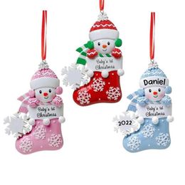 Baby First Christmas Ornaments Snowbaby With Snowflake Christmas Tree Ornament wly935230A