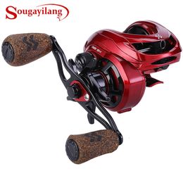 Fly Fishing Reels2 Sougayilang 8 1 High Speed Baitcasting Reel 91BB 211g Casting For Max Drag Power 176LB Carp Tackle 230907