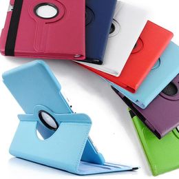 360 Degree Rotating Lichee PU Leather Case Stand Cover for iPad 10.2 10.5 10.9 Mini 123456 Air Air2 pro 9.7 Samsung Tab T510 T580 T590 T550