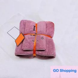 New Bath Towel Set Coral Velvet Designer Towel Letter Face Towels Luxury Absorbent European and American style