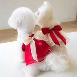 Dog Apparel Cute Summer Clothes Wedding Dress Chihuahua Puppy Costume Yorkshire Pomeranian Bichon Maltese Poodle Small Pet Clothing