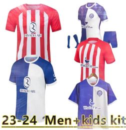 23 24 Soccer Jerseys MORATA GRIEZMANN 2023 2024 M.Llorente CORREA KOKE Atletico Madrids Camisetas de futbol LEMAR CARRASCO men kids kit Football Shirt666