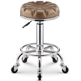 modern bar chair beauty stool with wheels petal shaped bar round stool household Rotating lift chair Manicure Beauty stool rotatio223q