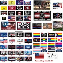 DHL 280 Designs Direct Factory Rainbow LGB Flag 3x5 Ft 90X150 Cm Lets Go Brandon Save America Again Trump Flag For 2024 P278c