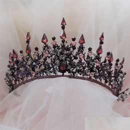 Hair Jewelry Vintage Baroque Headbands Purple Crystal Tiaras Crowns Bride Noiva Headpieces Bridal Party Crown 220831 Drop Delivery Ha Dhmni