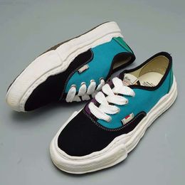 Maison Mihara Yasuhiro Mmy повседневная обувь оригинальная подошва кожа низкие кроссовки холст кроссовки.
