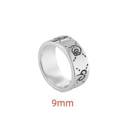 Retro 925 Sterling Silver band letter Ring for Men and Women Made of Old High Quality g Ring Designer Jewelry Valentine's Day Gift